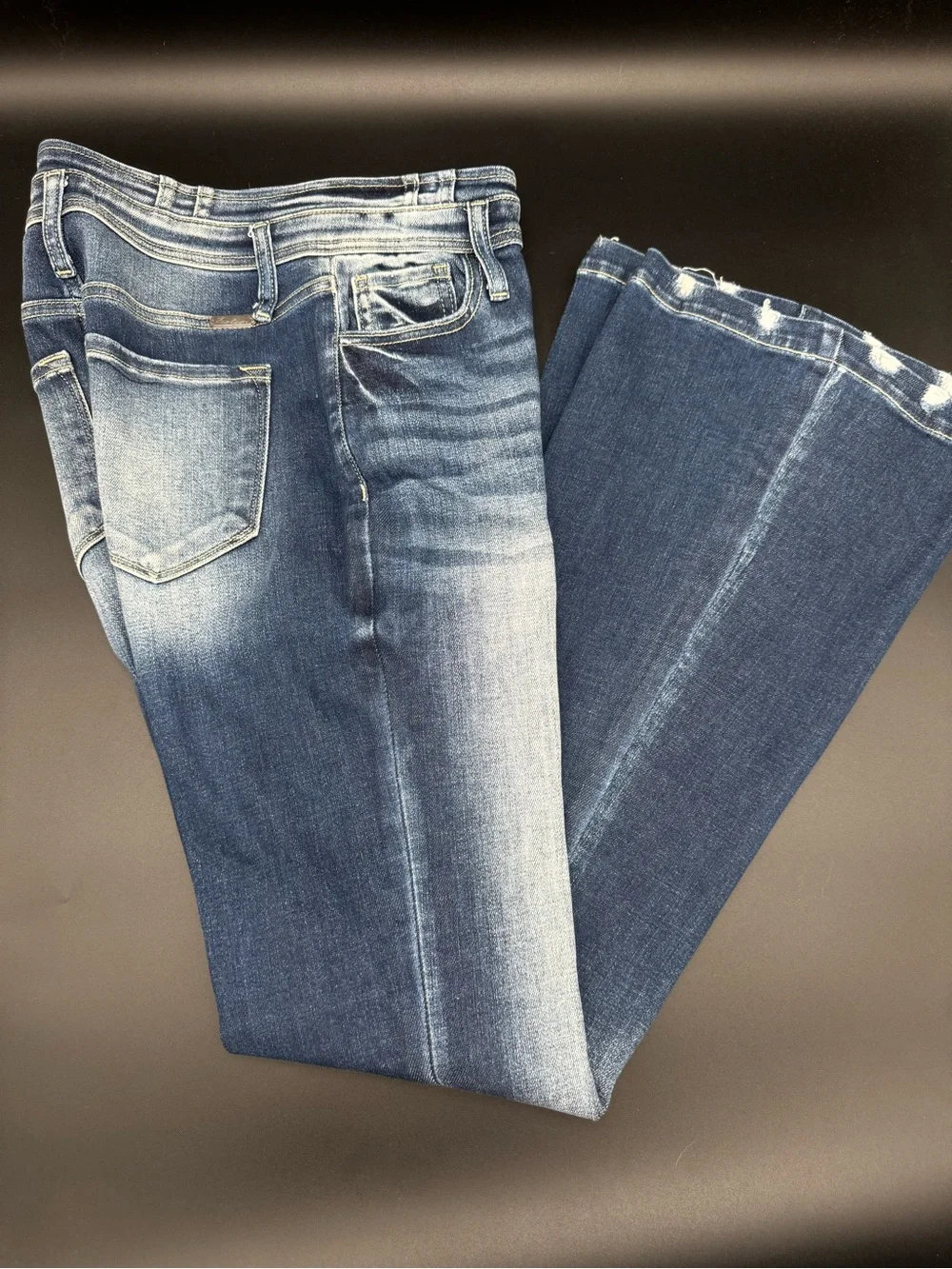 Women's Dark Wash Flared Jeans - Classic Indigo